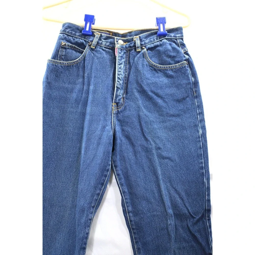 Vintage Gloria Vanderbilt Y2K High Rise Tapered Mom Jeans Blue Denim Womens 11